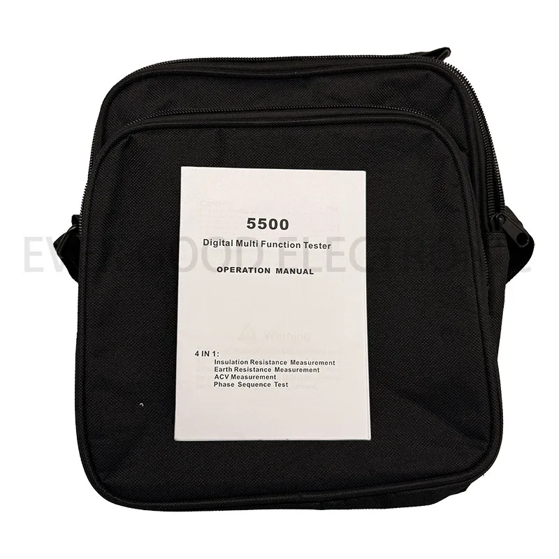 DY5500 Insulation Tester Earth Tester Meter Voltmeter Phase Indicator 4 In 1