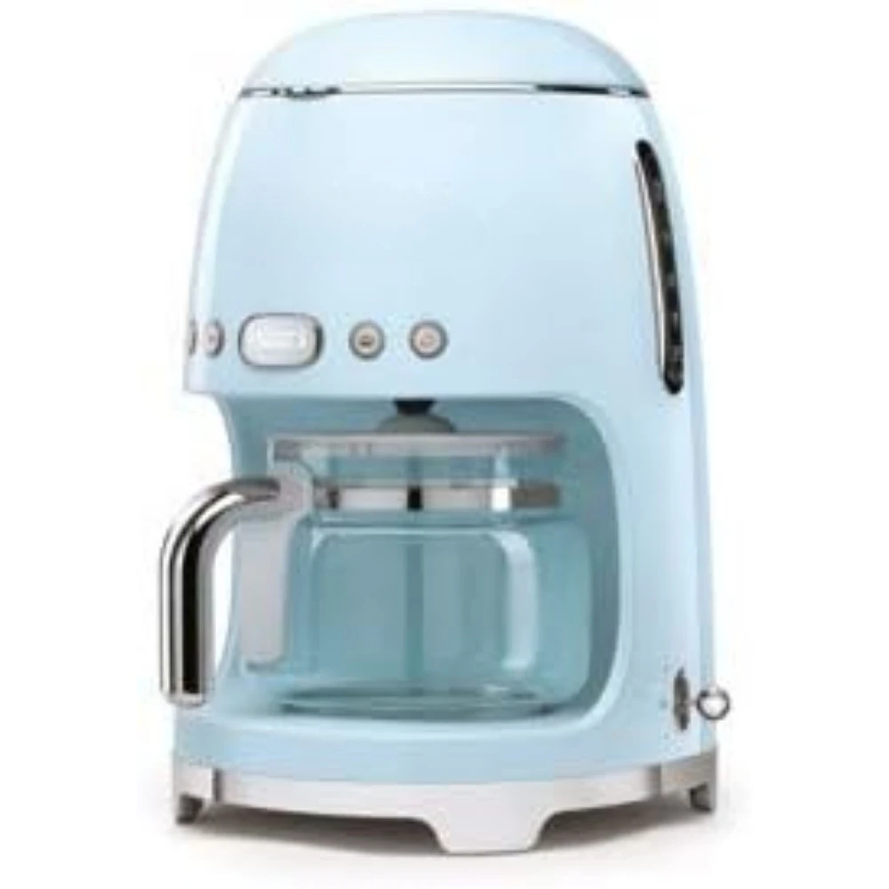 50's Retro Style Aesthetic Drip Coffee Machine with 10 Cup Glass Carafe, Auto Start Feature, Keep Warm Plate 2