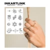 Henna Finger Tattoo (9) Temporary Tattoo,Lasts To 15 Days New Technology Magic Waterproof Semi Permanent Sticker. 2