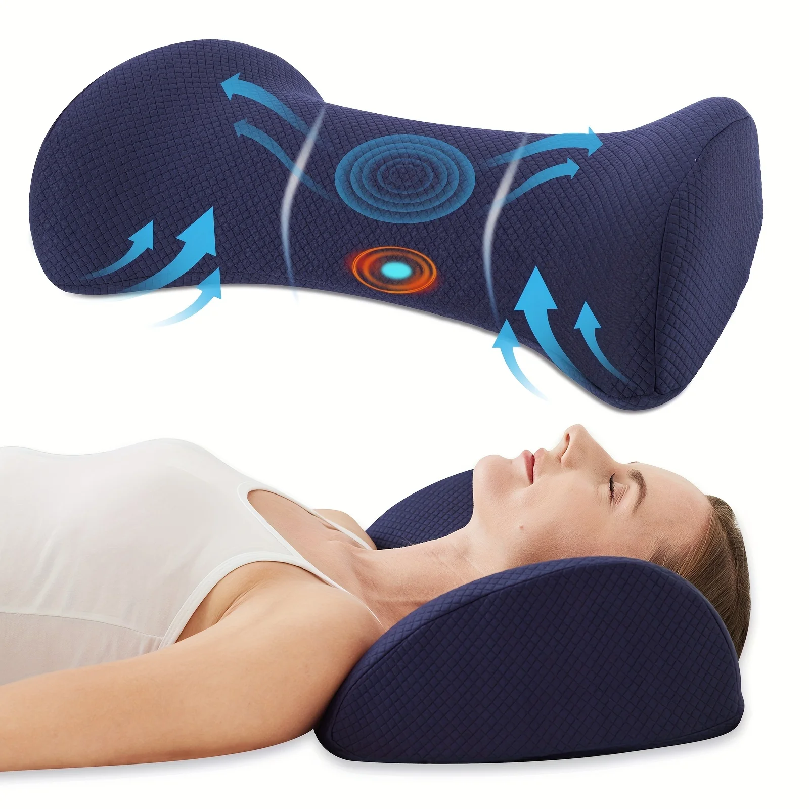 Ergonomic support pillow for pregnant women and travel comfort.