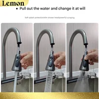 CHOOXIWU - น้ําตกอ่างล้างจานดึงประเภทก๊อกน้ําห้องครัวร้อนเย็นผสมผักอ่างล้างหน้าหลายช่องน้ําหมุน Flying Rain TAP 4