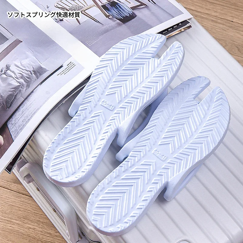 Portable Folding Slippers 1Pair for Business Trip Couple Beach Flip-flops Hotel Bath Anti-skid