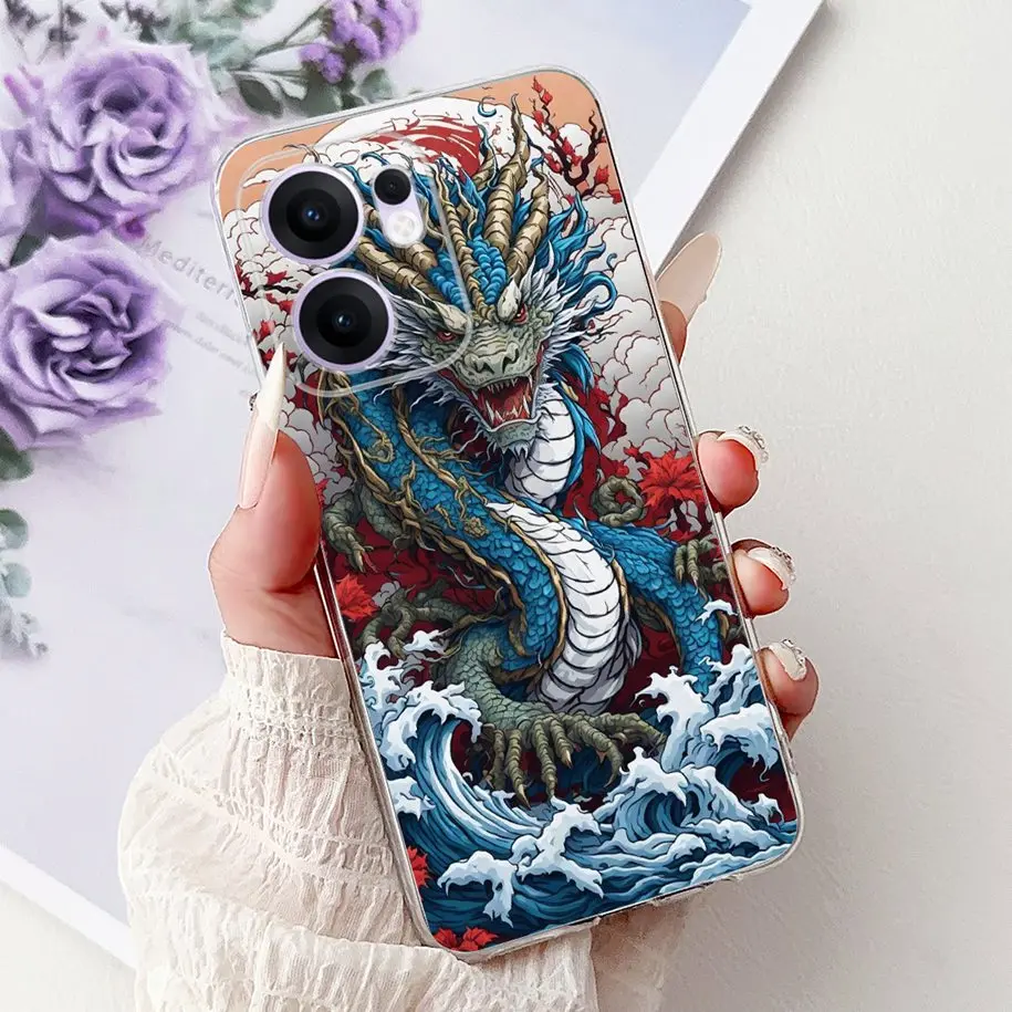 Lovely Cat Lion Dragon Soft Slim Silicone Phone Case - Shockproof Bumper