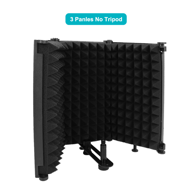Isolation Shield Studio Mic Sound Absorbing Foam Reflector for Recording Studio Podcasts Singing Broadcasting