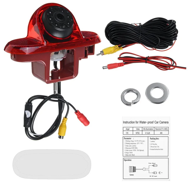 High Definition Waterproof IR Night Vision Rear View Backup Brake Light ...