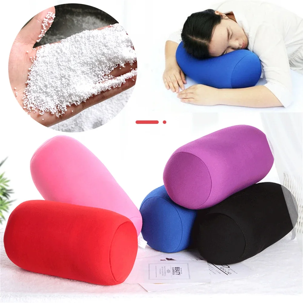 Coussin Rouleau De Soutien Pour Le Cou Et Le Dos - Microbilles - Vert - 30x16cm - Neuf