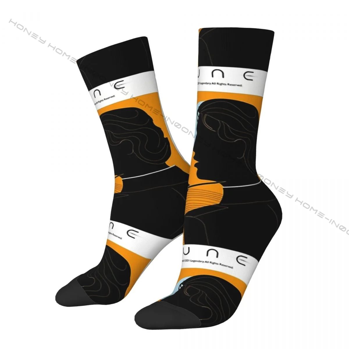 Funny Crazy Sock For Men Paul Hip Hop Harajuku Dune Seamless Pattern Printed Boys Crew Sock Casual Gift