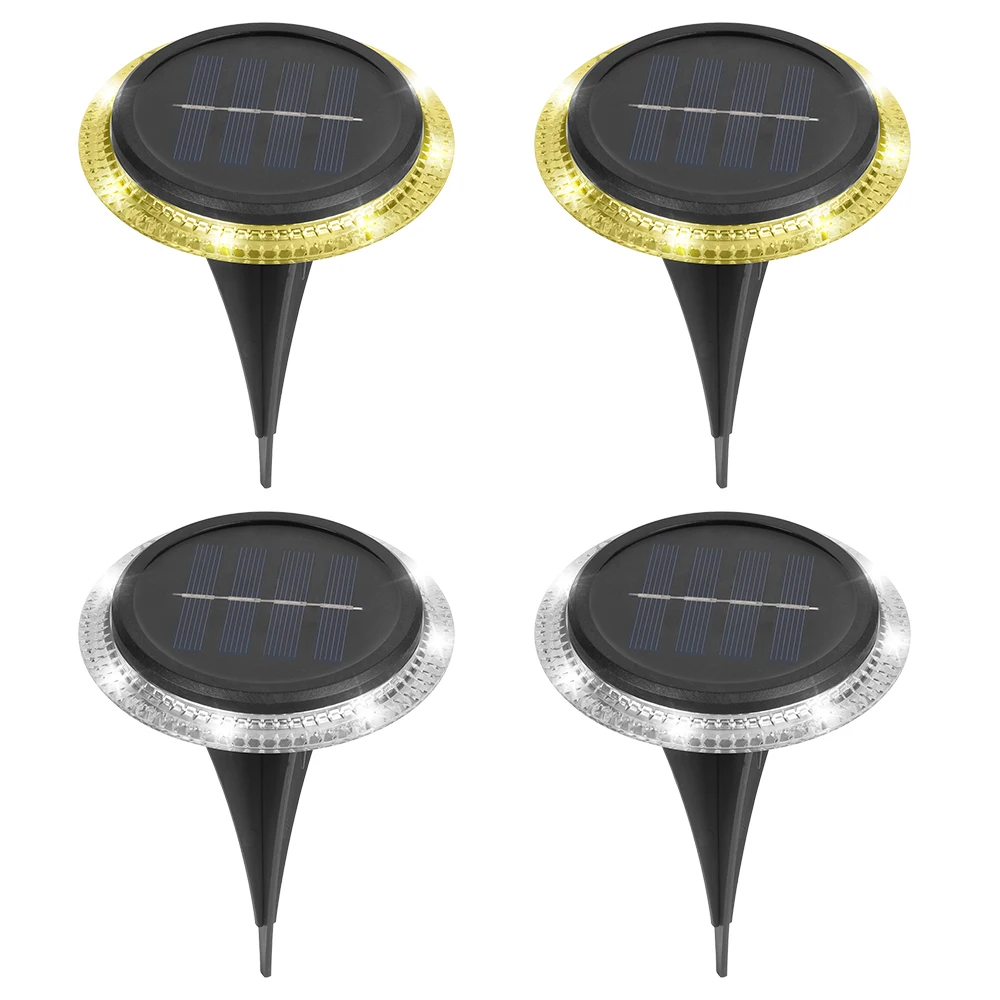 solar wall lights 2/4PCS 8 LED Solar Lawn Yard Led Solar Lights Buried Solar Garden Light Waterproof Outdoor PathWay Floor Under Ground Spot Lamp solar sensor wall light