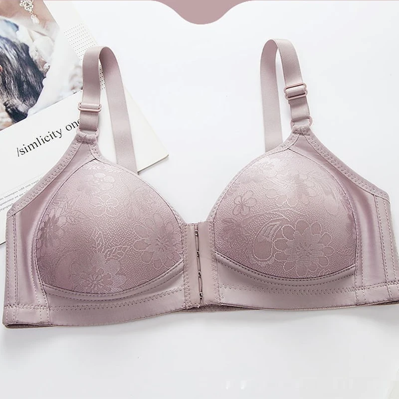 여성용 통기성 브래지어 속옷, 큰 사이즈, 얇은 스틸 링 없이 푸시업, 젊은 여성, 편안한 전통 브래지어
