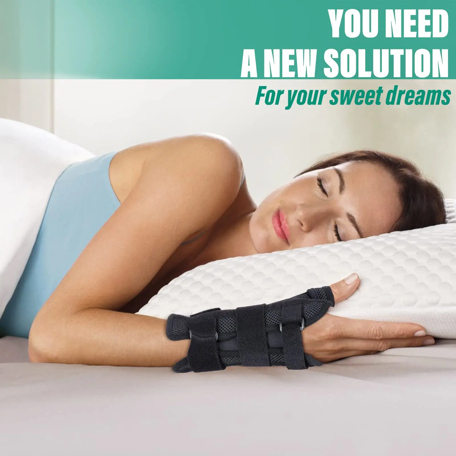 NEENCA Wrist Brace Support with Splints Palm Wrist Orthopedic Brace for Carpal Tunnel Relieve and Treat Pain or Injuries