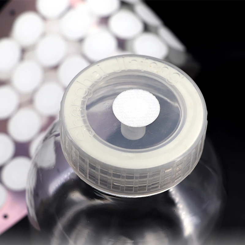 통기성 막 방수 PTFE 소재 통기성 및 박테리아 방지 50PCS 조직 배양 병 뚜껑