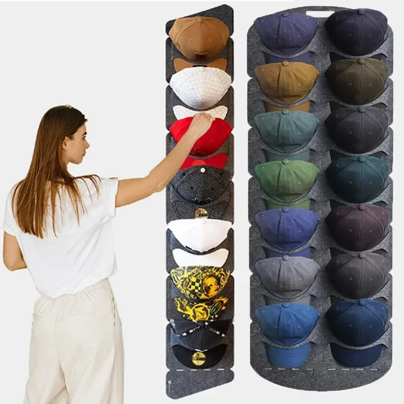 Felt Hat Storage Rack Cap Holder Wall Bag Clip Organizador Closet