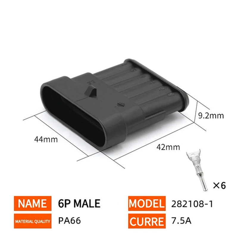 elétricos masculinos de plugue fêmea para carros,