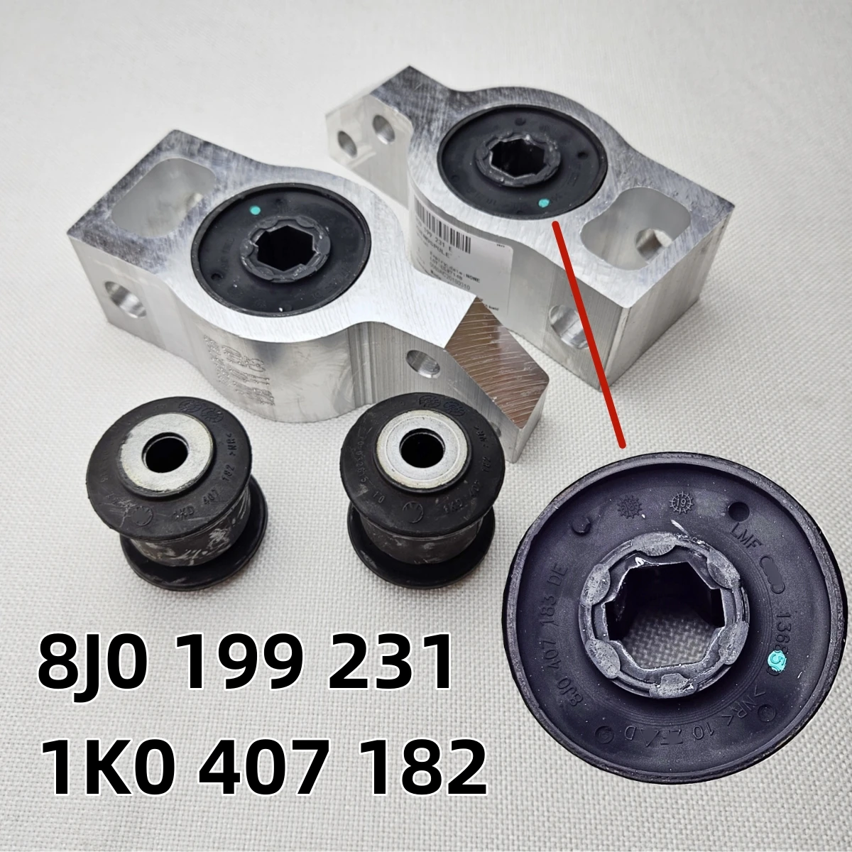Front Lower Control Arm Bushing For VW Passat B6 B7 Tiguan CC Magotan Sharan Seat Alhambra For Audi Q3 3C0199231F 1K0407182 front suspension control arm bush