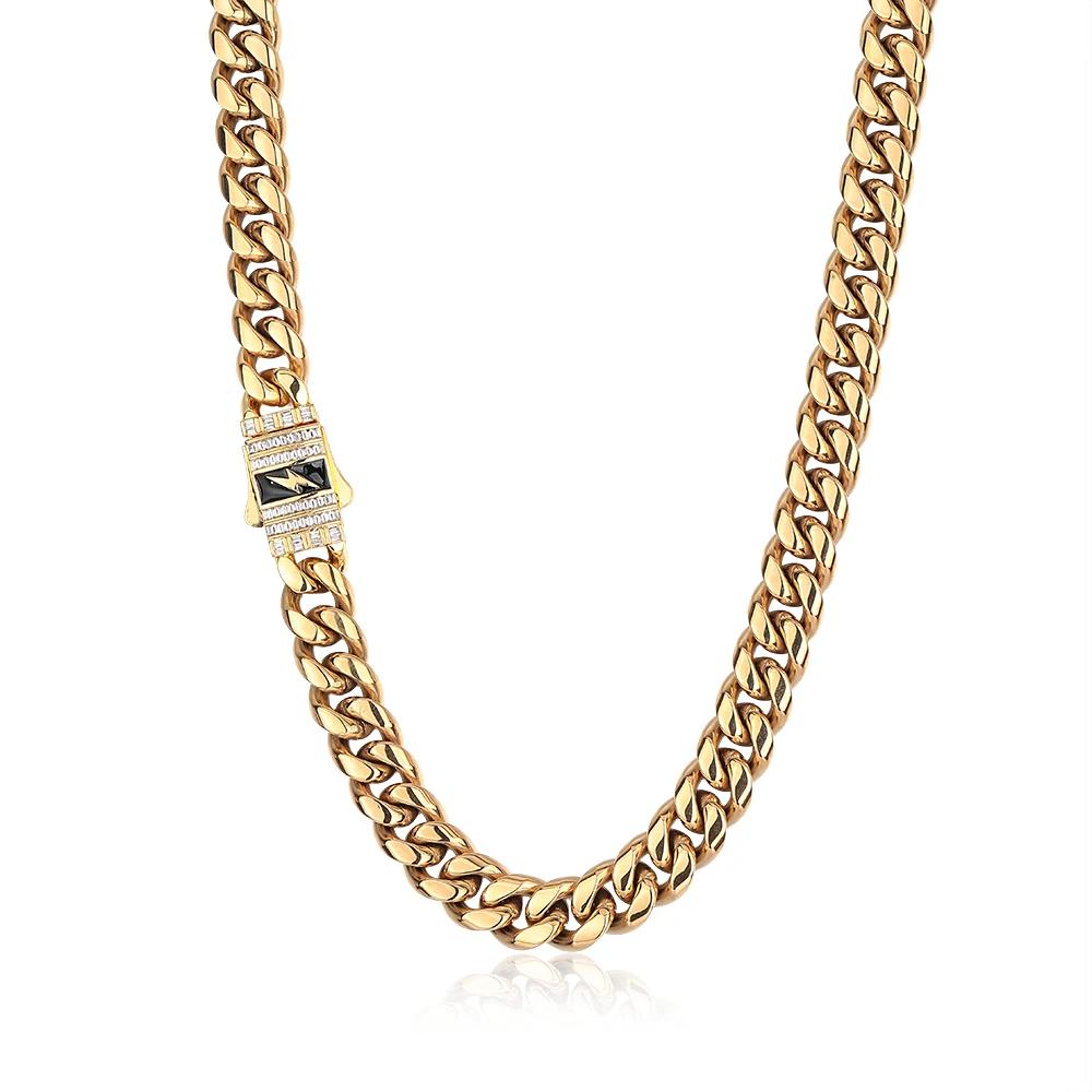 JZWCHQ Accessori Catena Cubana Miami Spessa E Solida