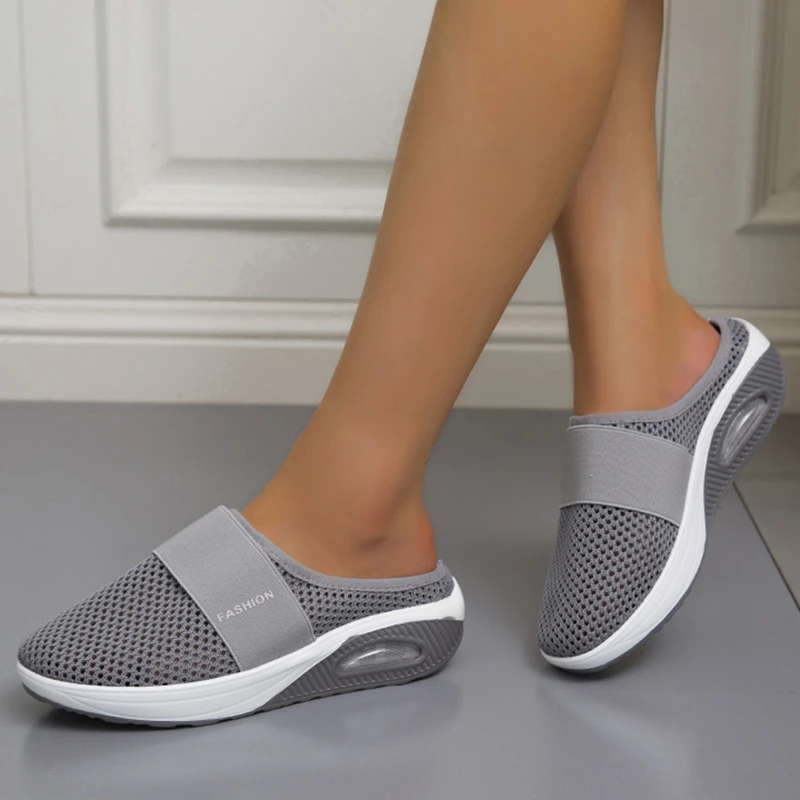 de plataforma antideslizantes para mujer, zapatos informales con transpirables, para caminar aire libre, ortopédico, para diabéticos|Zapatillas| - AliExpress