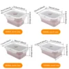 4Pcs Silicone Food Storage Container Temperature Resistant Lunch Meal Prep Container Microwave Safe Food Box Collapsible 6