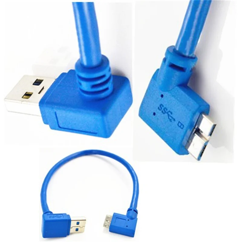 

Кабель с прямоугольным штекером USB 3,0 A папа 90 градусов под углом до Micro B 10pin