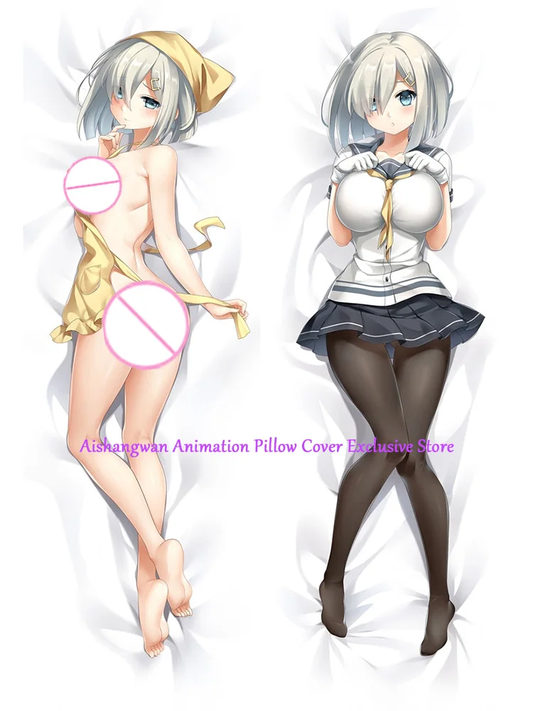 

Dakimakura Anime Pillow Cover Hamakaze Double Sided Print 2Way Cushion Bedding Festival Gifts Gifts