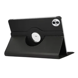 Premium Rotating Smart Flip Stand Leather Cover for Honor Pad10 12.1inch (Black)