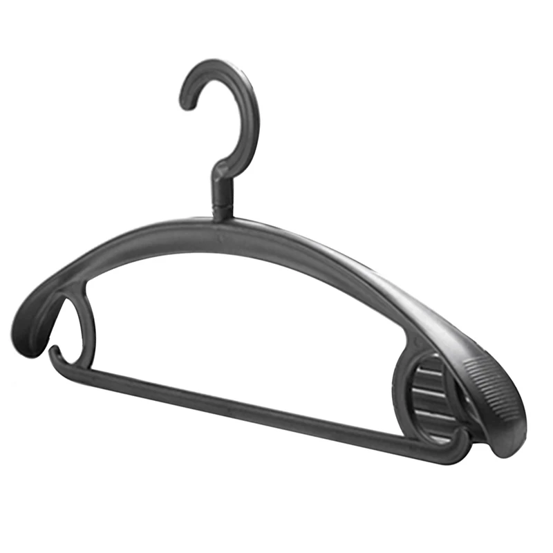 10 Pack Heavy Duty Plastic Hangers Wide Shoulder Non-Slip Thick Coat Hanger  Black - AliExpress