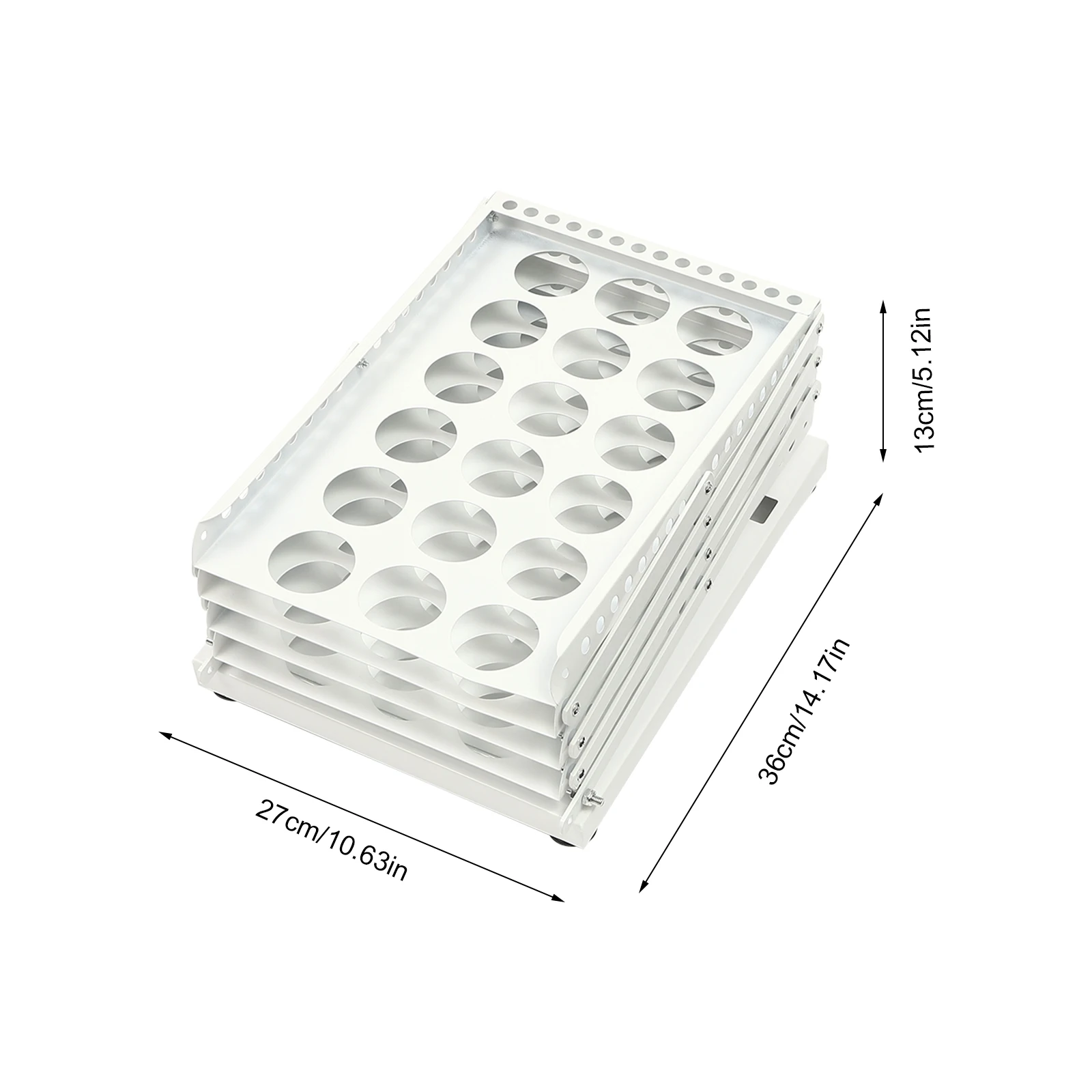 Folding Booklet Stand Vertical Standing Booklet Tabletop White 4-storey Metal Folding Counter Used for Catalogs Booklets 3