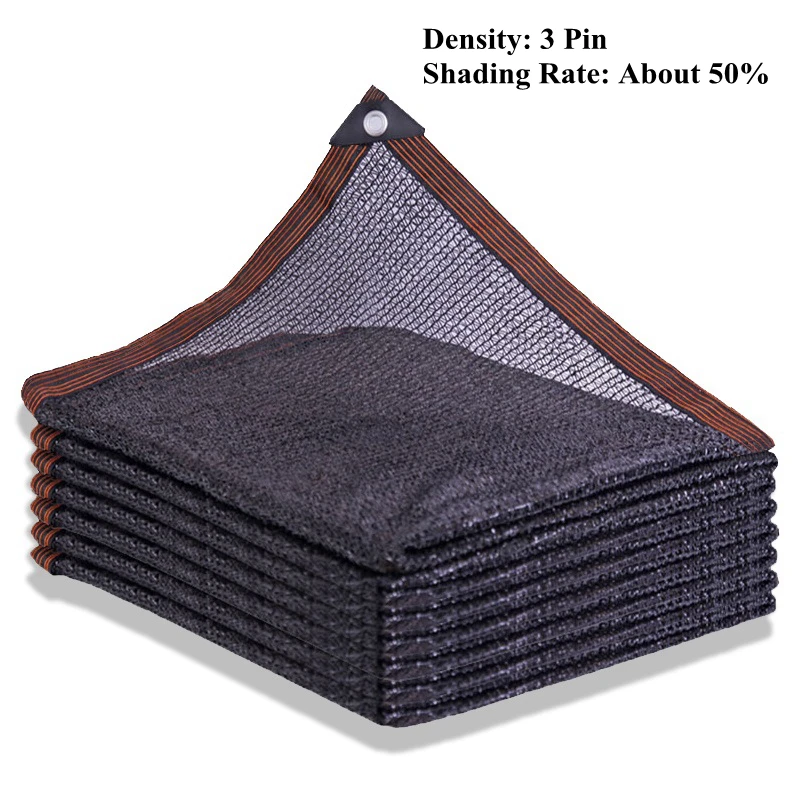 Black Sunshade Net Anti-UV HDPE Sun Shade Net Garden Succulent Plant Outdoor Swimming Pool Cover 3Pin 6Pin 12Pin Shading Net