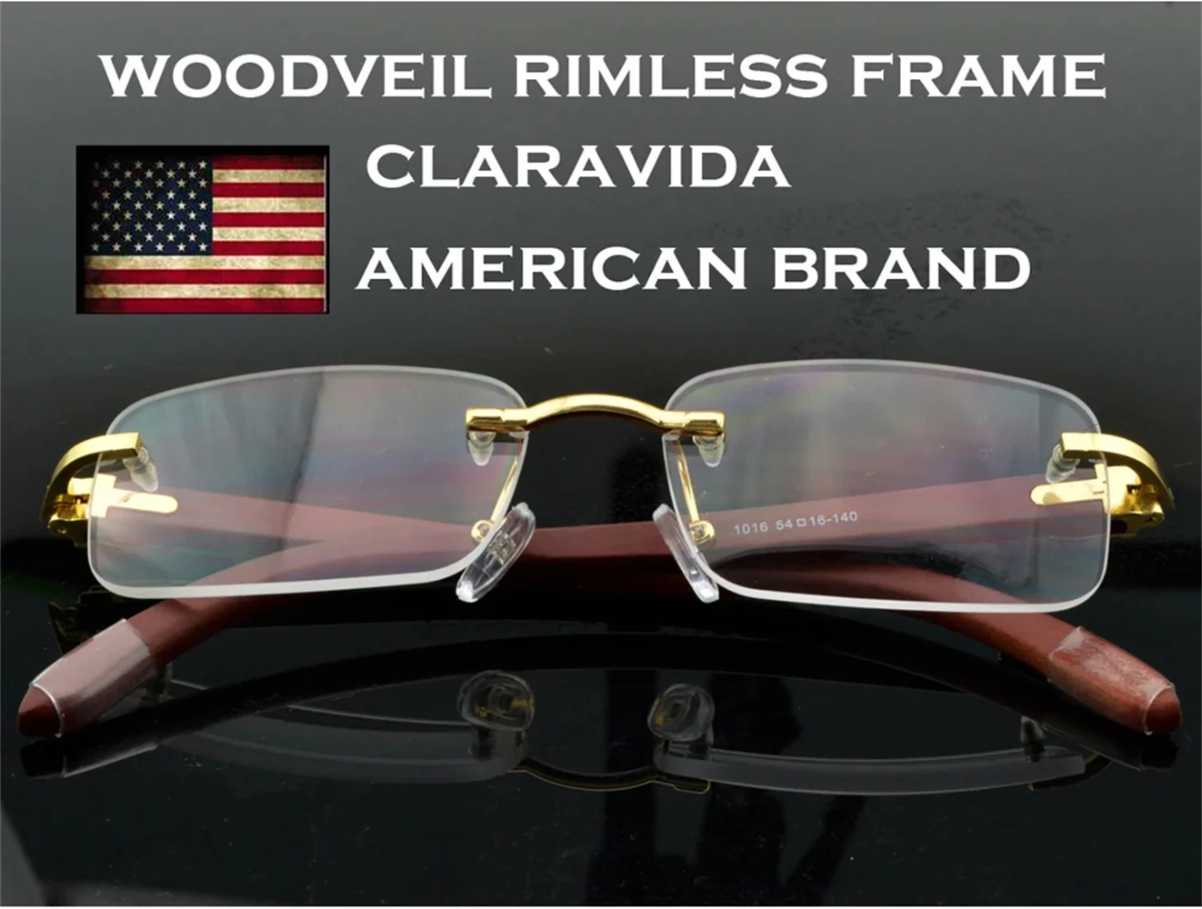 

Diamont Cutting Blu Light Blocking Rimless Reading Glasses High Quality with PU Case America Brand for Gentlemen +0.75~+4.0