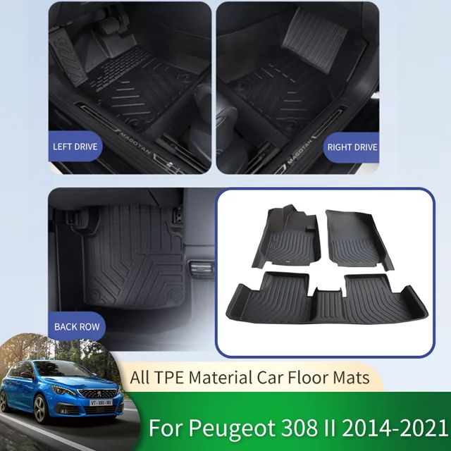 Für Peugeot 2014 ii t9 Fließheck 2021 ~ tpe Auto wasserdichte rutsch feste  Fußmatten Full Surround Protective Liner Fuß polster Teppich - AliExpress