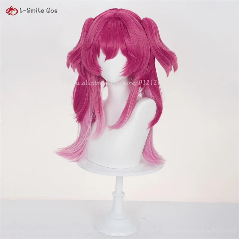 Lupa Cosplay Perücke Rosa Pink Ombre Lang Hitzebeständig Synthetik für Frauen Anime Kostüm Halloween 6