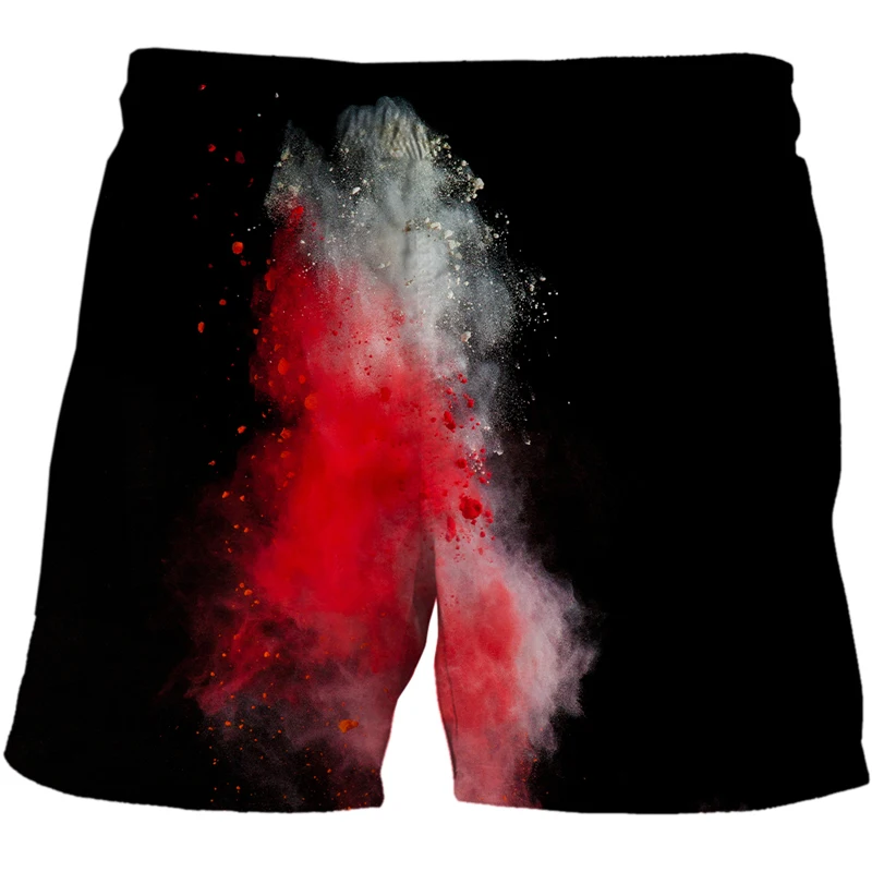 mens casual shorts Men's Speckled tie dye pattern Beach Shorts 3D Pattern Boardshorts Men/Women Short Pants Swimwear Men Board Shorts Shorts Casual black casual shorts