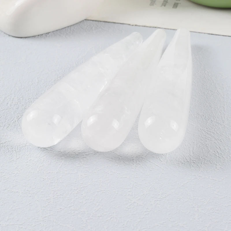 Natural Jade Stone Face Eye Massage Stick Gua Sha Beauty Acupuncture Wand Meridian Scraping Acupoint Therapy Reflexology Tools 6