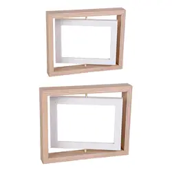 Rotating Picture Frame Transparent Display Case Gifts Decoration Tabletop Display for Baby Birthdays Table Office Weddings Mom
