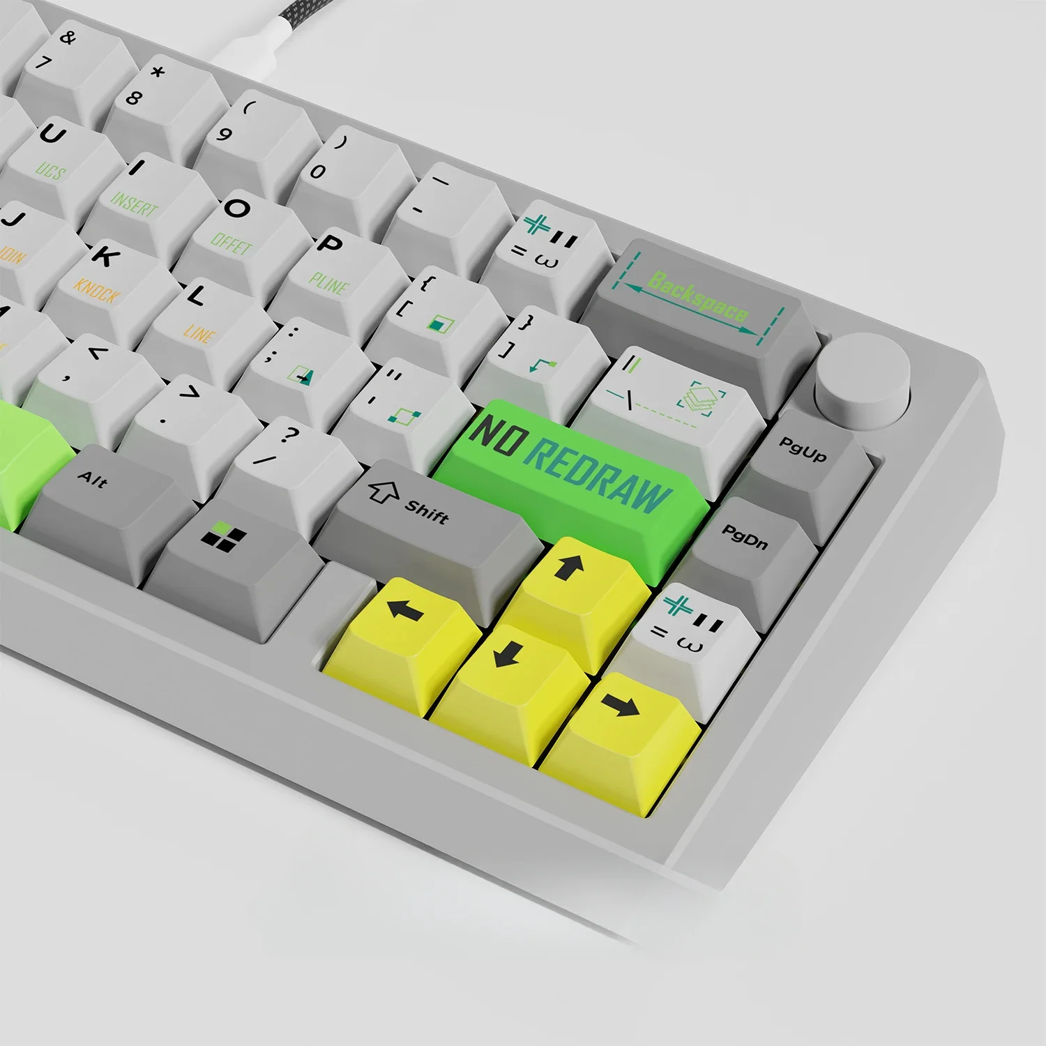 Echome-pbt Dye Subbed Keyboard Cap Cad Desenho Keycap Retro169 Chaves Perfil Cereja Acessórios Teclado Mecânico - Imagem 2