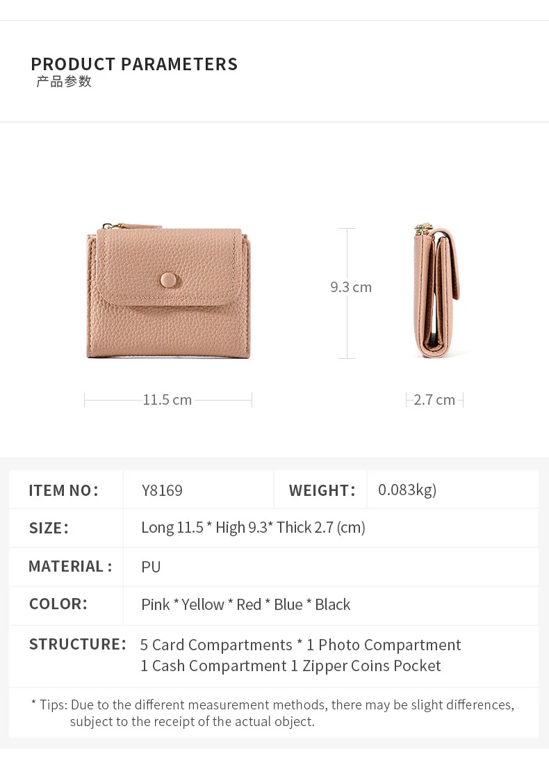 YOJESSY Women Wallet Female Clutch Lady Purse Coin Pocket Card Holder Ladies Purse
