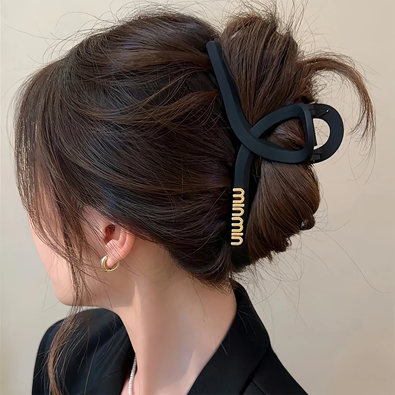 Mattschwarze Haars pange für Frauen Mode elegante Haars pangen große Haar Krallen clips Mädchen Haarnadeln koreanischen Stil Haarschmuck