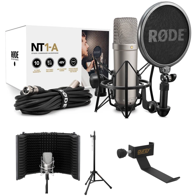 Rode大型ダイヤフラムマイクキット,音声調整,リフレクションフィルター 