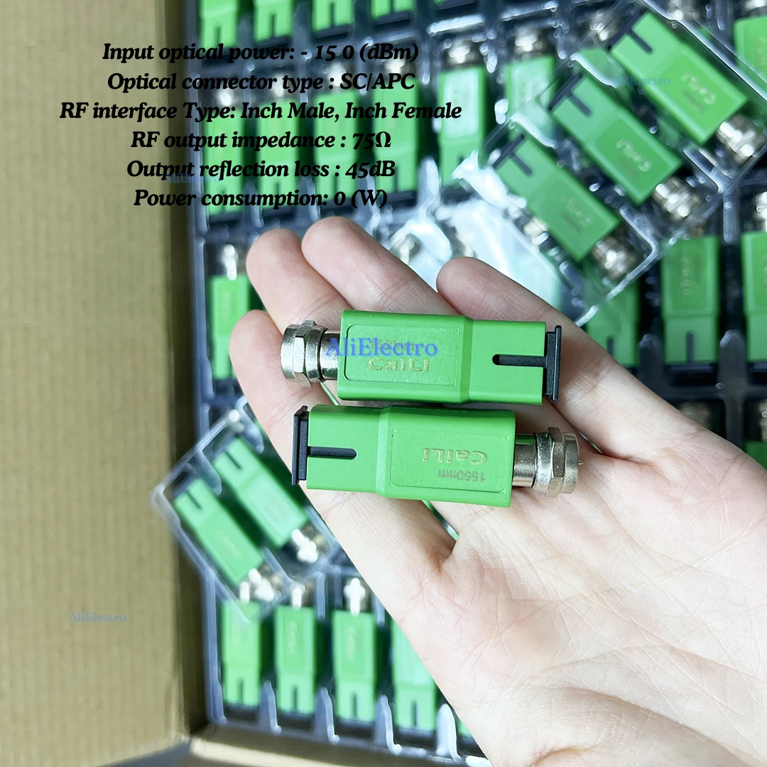100pcs Fibre Optic to RF 1550nm Passive Optical Receiver Communication Network Optical Receiver Cable TV Transmission