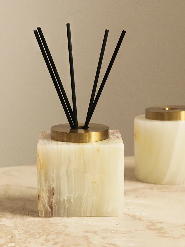 

Fragrance Stone Natural Bottle Oil Aromatherapy Marble Diffuser Luxury Home Sets Reed