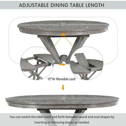 Extendable Dining Set 4