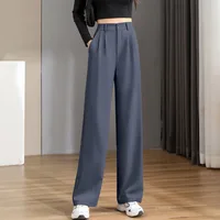 Women'S Loose Spring Summer 2025 New High Waist Wide Legs Slim Casual Trousers Korean Fashion Trend Female Suit Straight Pants - Image 3