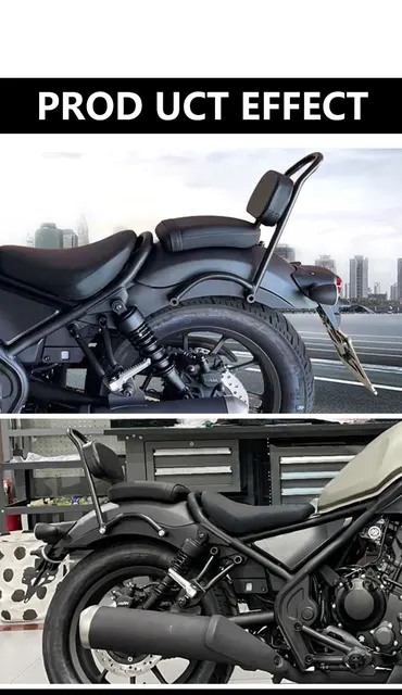 YZTAC Dossier De Moto Sissy Bar Dossier Avant Conducteur Coussin De Siège  Coussin Conducteur Dossier pour Honda Rebelle 500 CMX500 2017-2022 :  : Auto et Moto