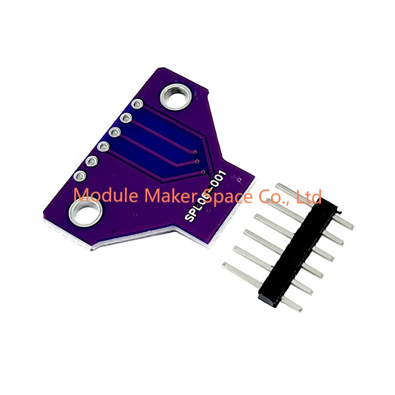 Module baromètre SPL06-001 placé à côté d'une règle, illustrant sa petite taille adaptée aux UAV.