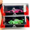SR 1:64 STAR RACE 911 GT3 pink/green alloy car model 4