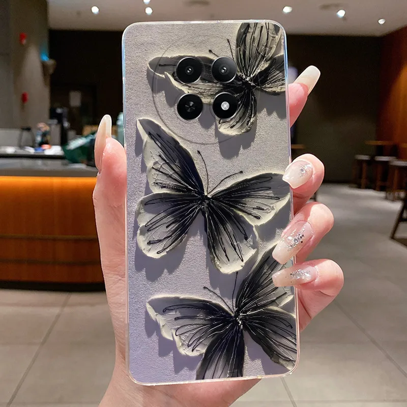 Floral Butterfly Soft Silicone TPU Phone Case - Protective Cover
