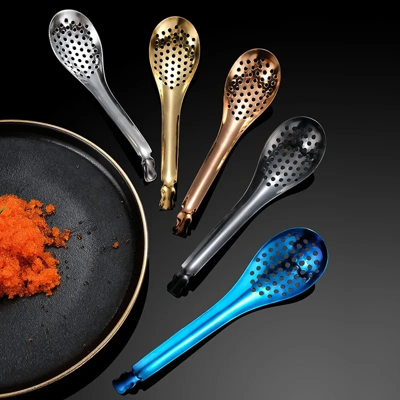 Molecular Cuisine Caviar Spoon Cooking Gadgets Colander Egg Yolk Caviar Colander Kitchen Tools Kitchen Accessories Cooking