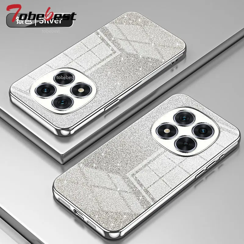 Gradient Glitter Plating Bling Soft Silicone Case Cover