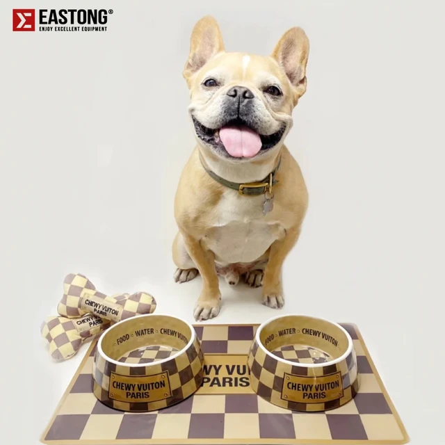 Luxury Brand Designer Dog Bowl Bowls With Placemat Puppy Cat