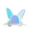 2025 High Quality Double Layered Flying Wings Reflective Laser Backpack Butterfly PVC Girls Backpack Purse For Girls 2