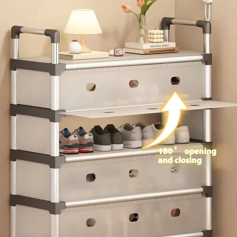 Dustproof Shoes Rack Shoes Shelf Diy Assemble Space-Saving Shoe Cabinet - 6 Layer